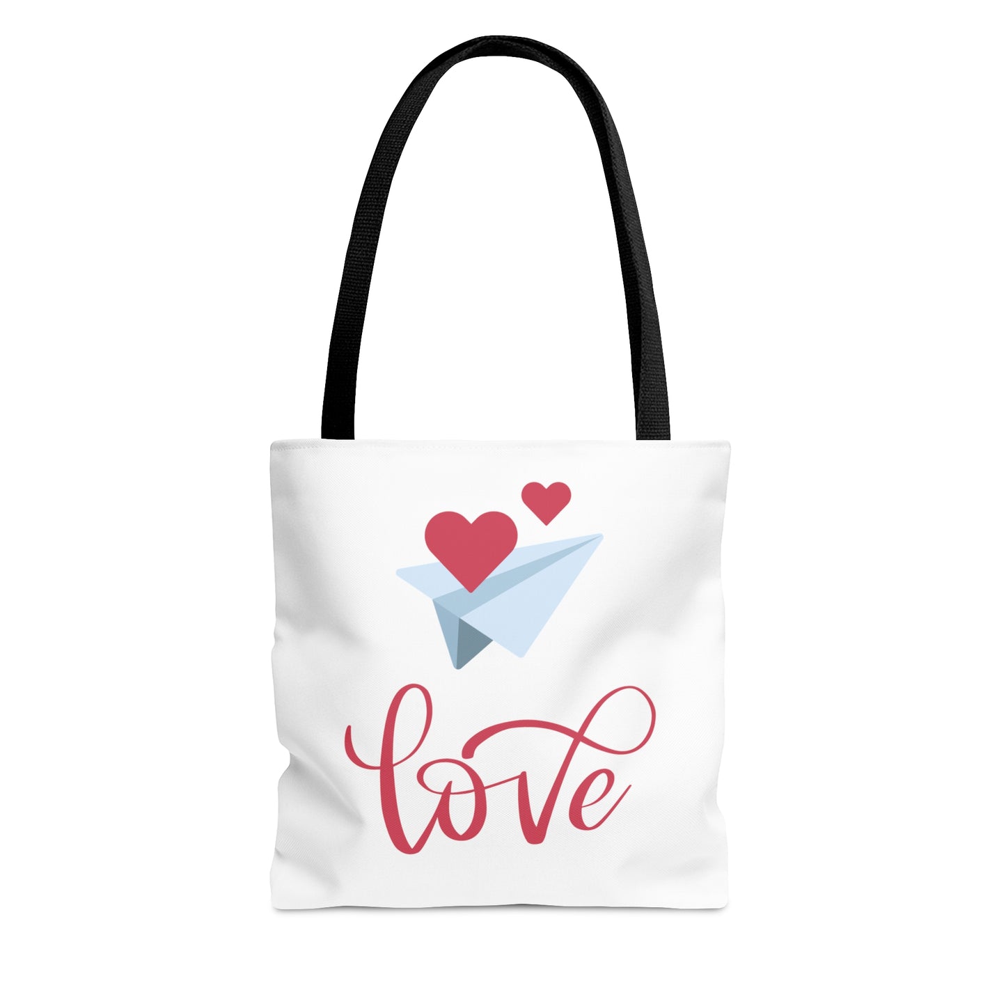 Elegent Love with Heart in the Air Printed Tote Bag, Valentine's Tote Bag