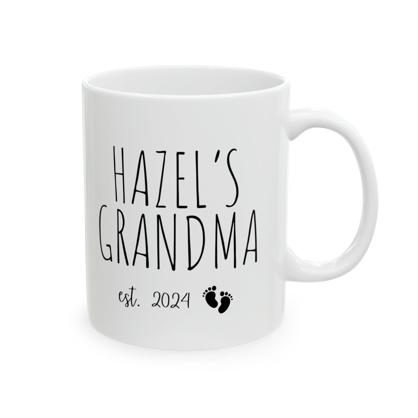 Grandma Birthday EST Printed Mug, Gift for Grand Mother