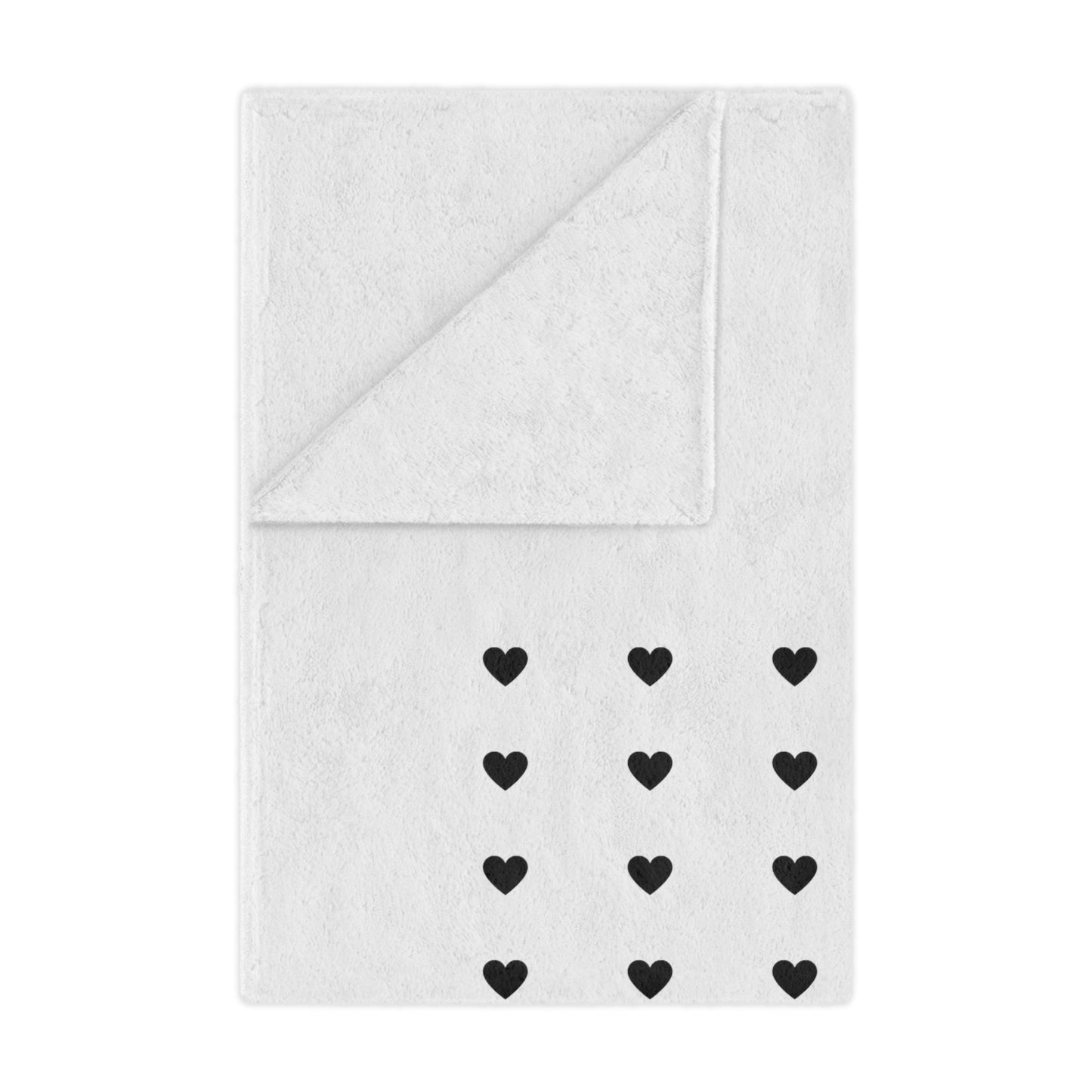 You are the one printed Minky Blanket for Valentine, Black