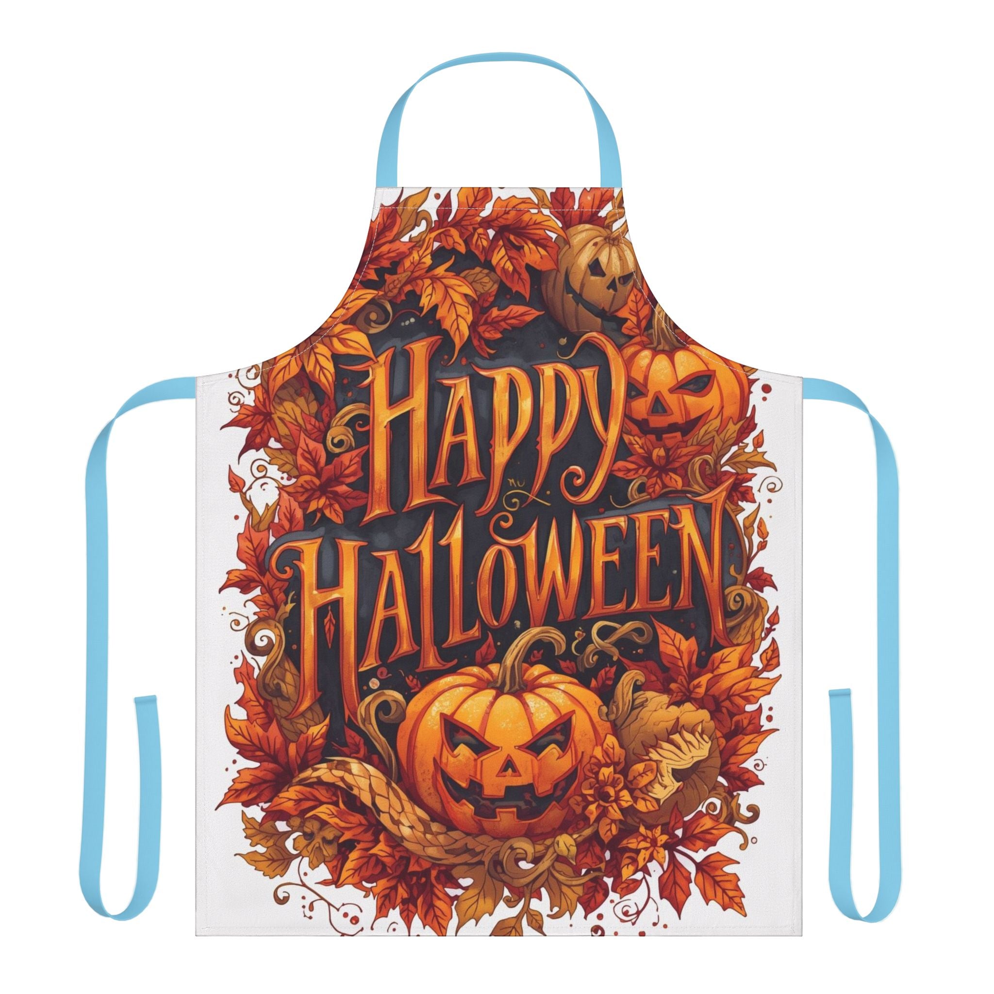Halloween Apron – Happy Halloween Festive Cooking and Baking Apron for Fall Season and Parties