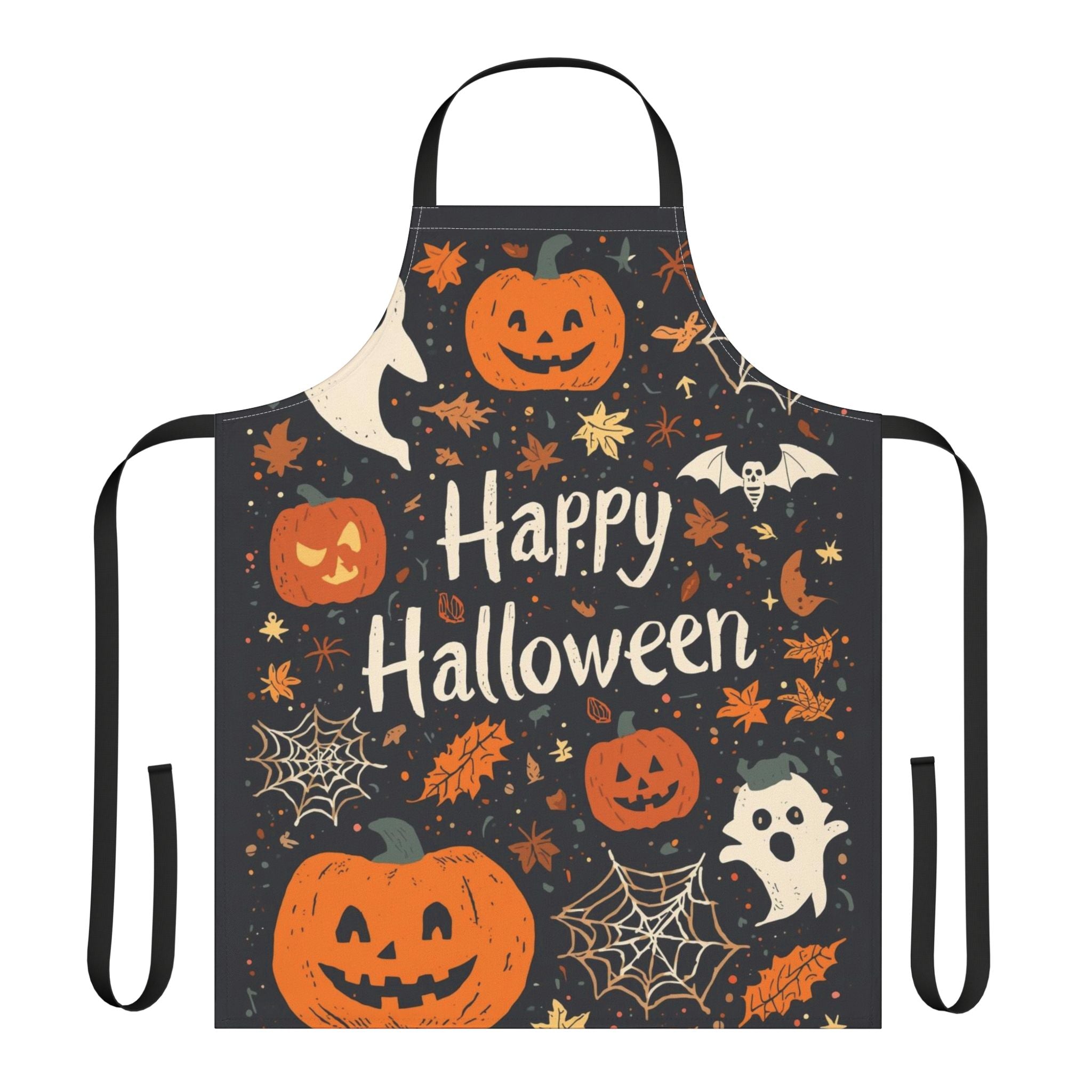 Halloween Apron – Happy Halloween Festive Apron for Baking, Cooking, and Party Hosting