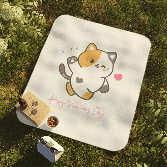 Happy Valentine Day Picnic Blanket