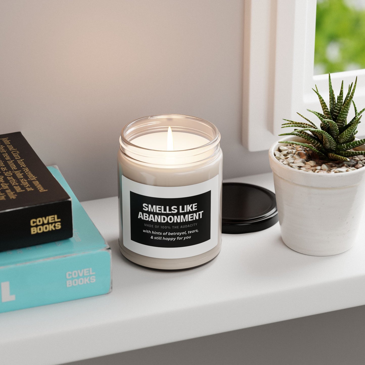 Smells Like Abandonment 9oz Scented Soy Candle – Funny Sarcastic Gift