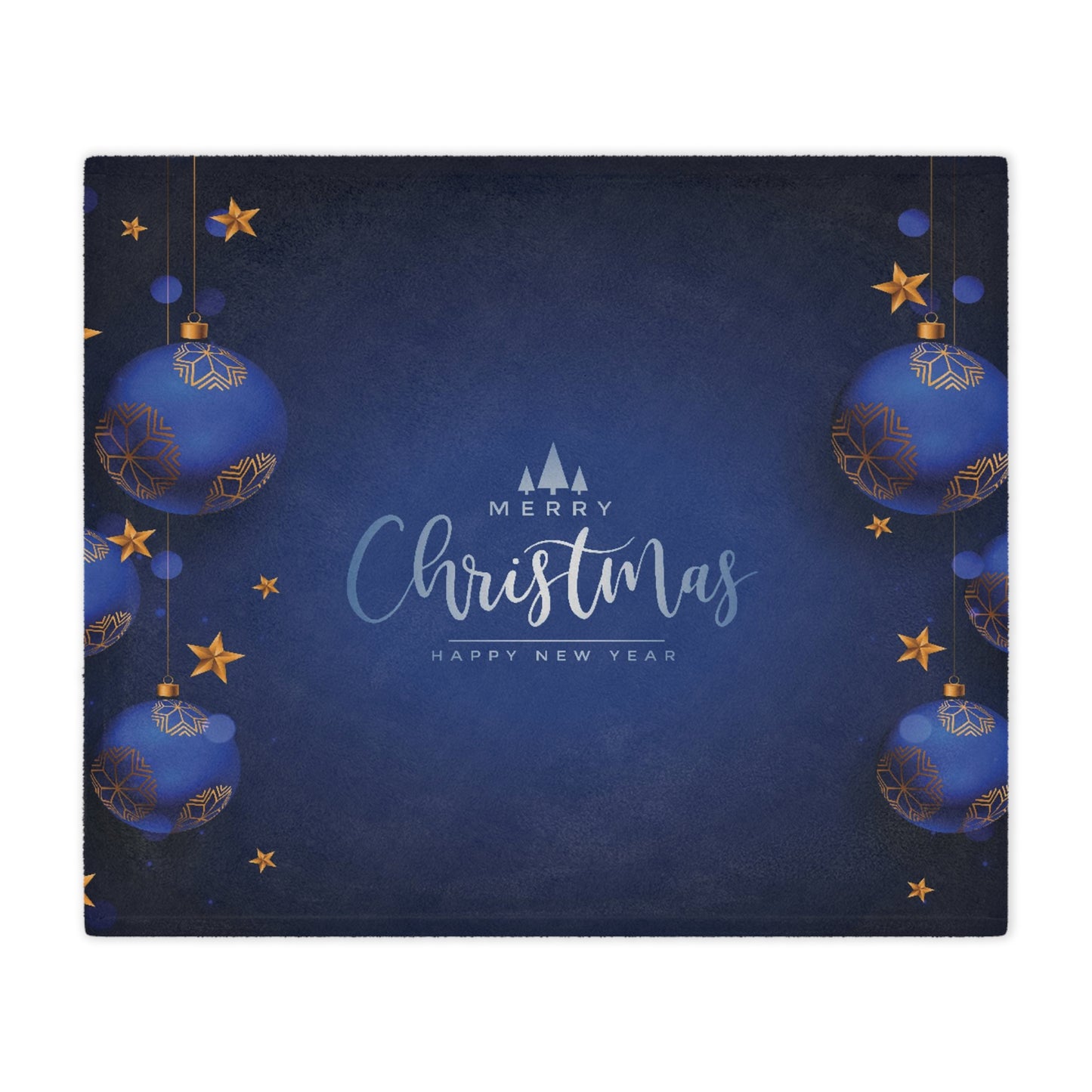 Dark Blue Christmas Minky Blanket