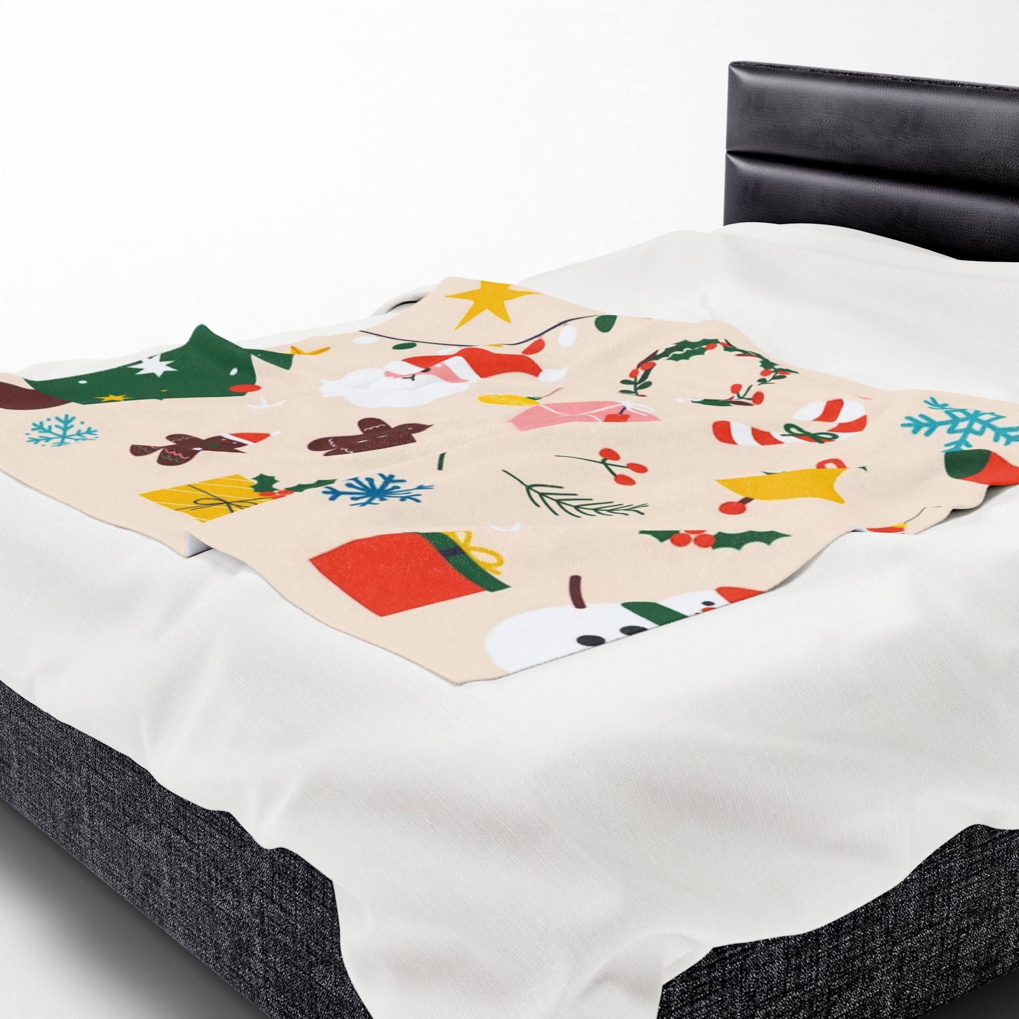 Christmas Velveteen Plush Blanket – Soft & Festive Holiday Throw