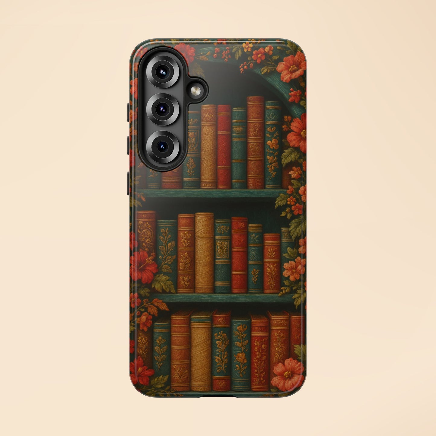 Phone Case - Bookshelf Vintage Book Lover's iPhone & Samsung Cover