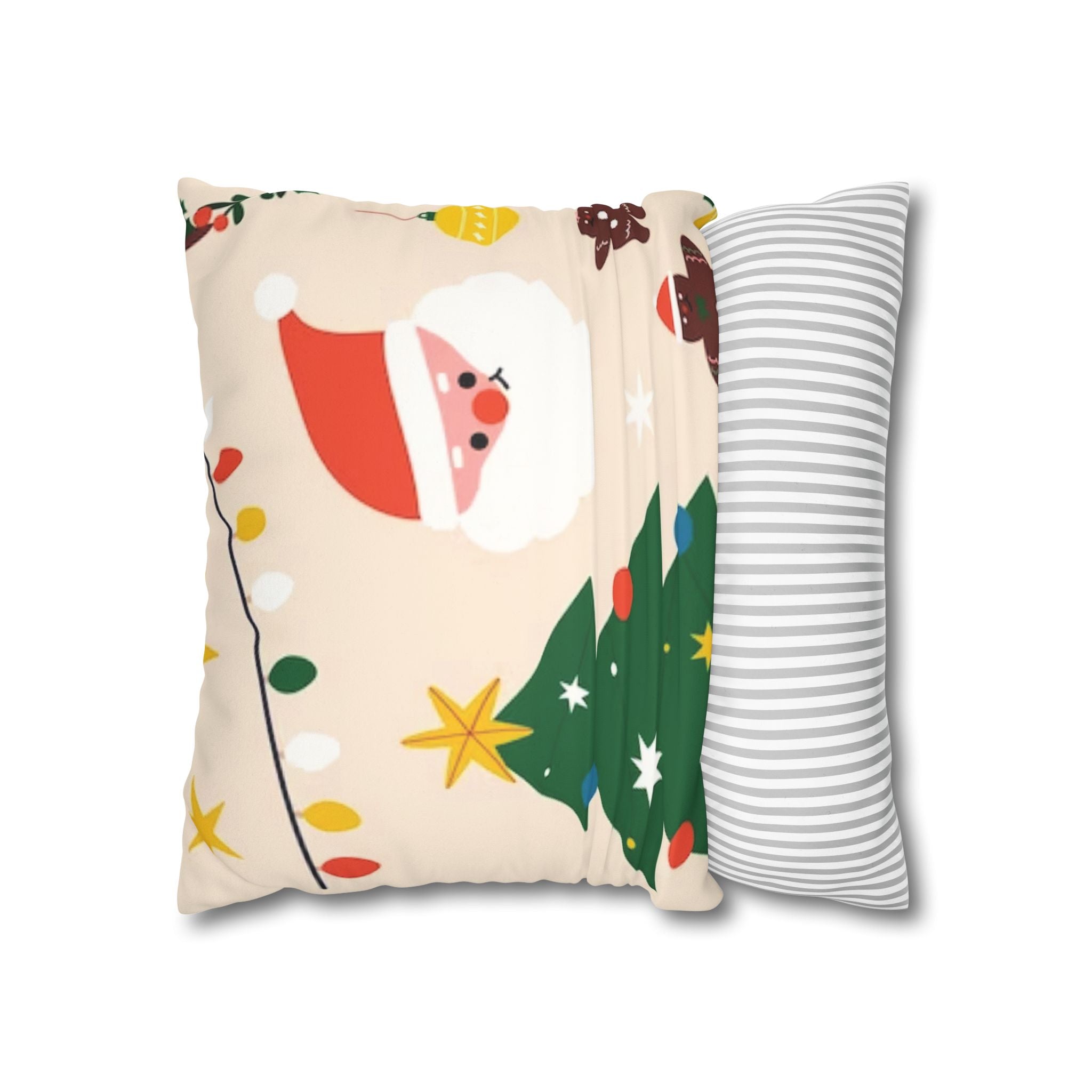 Christmas Faux Suede Decorative Pillow Cover – Square, Multiple Sizes