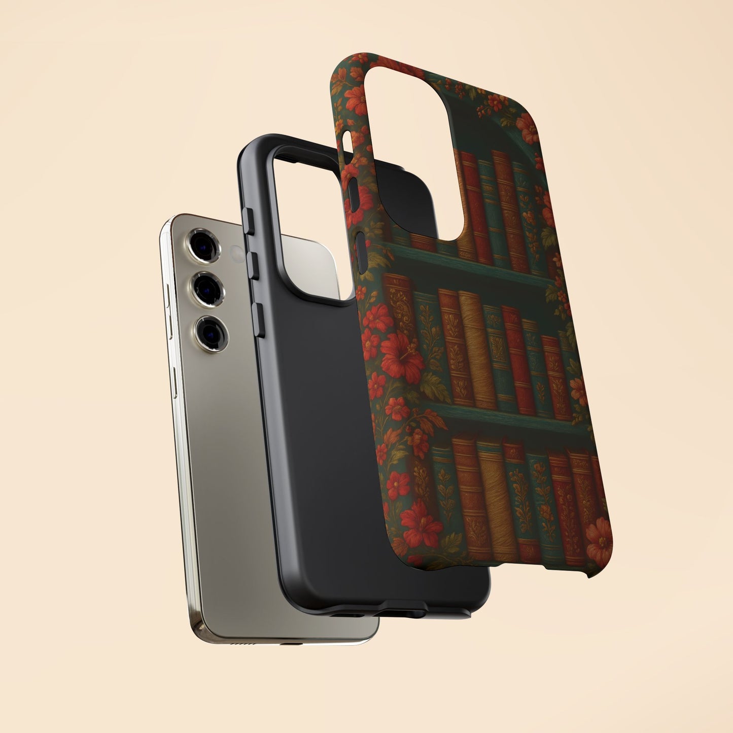 Phone Case - Bookshelf Vintage Book Lover's iPhone & Samsung Cover