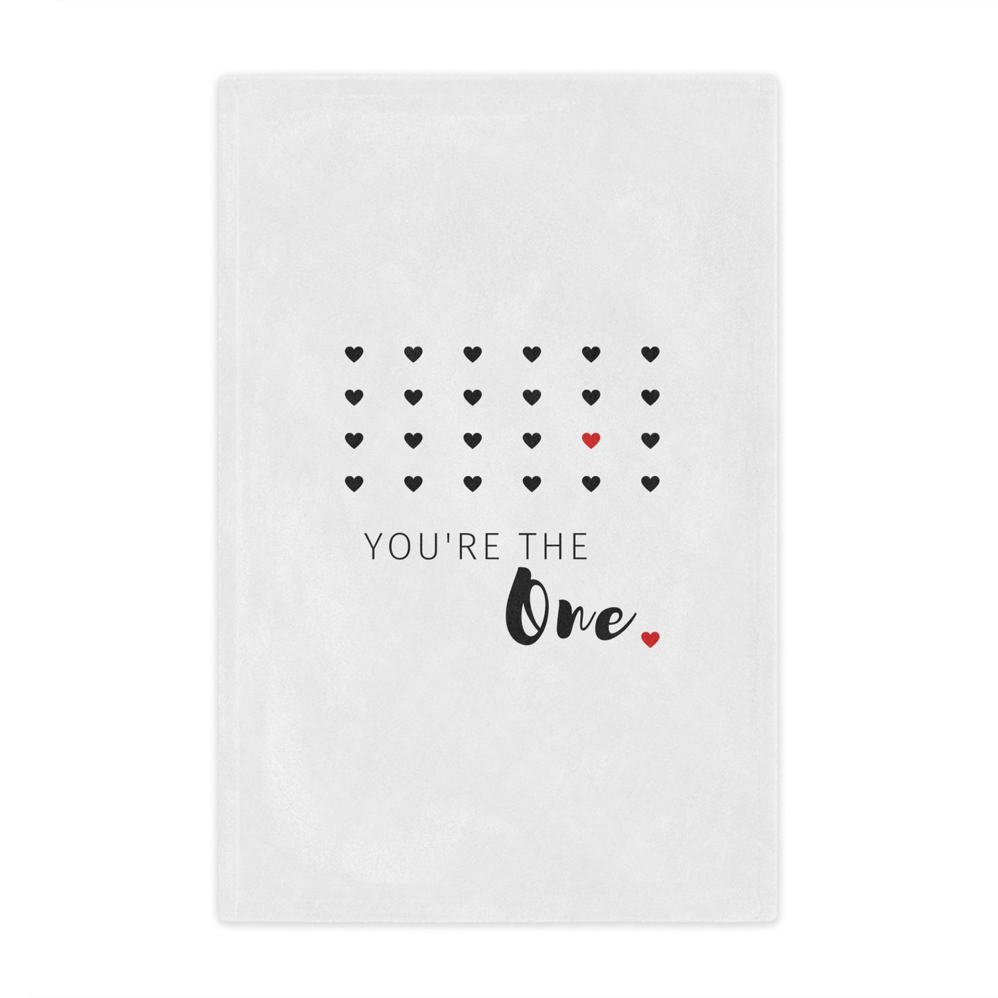 You are thw one Printed Velveteen Minky Blanket for Valentine