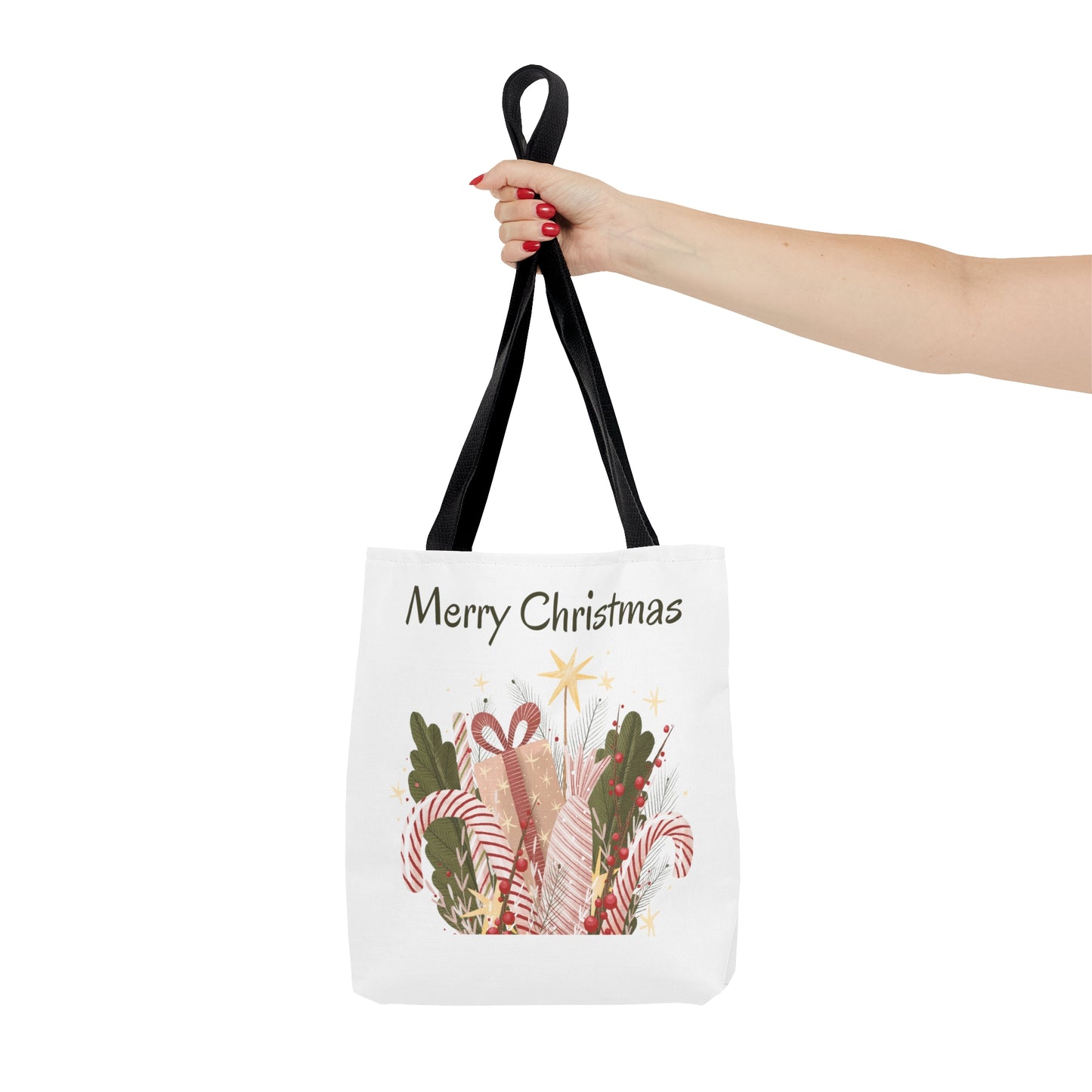 Merry Christmas Gift Printed Tote Bags, Reusable Tote Bag