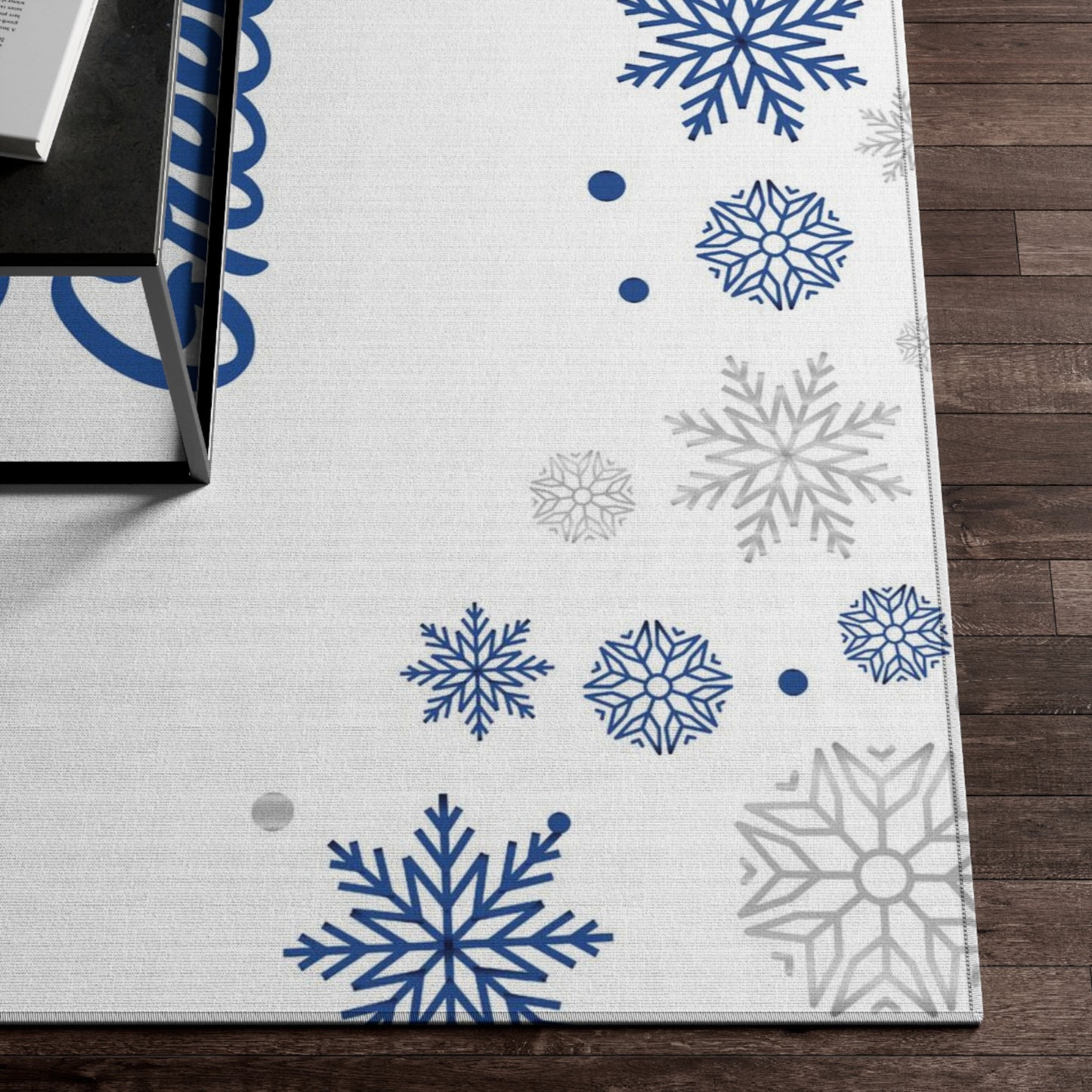 Season's Greetings Dornier Rug, White