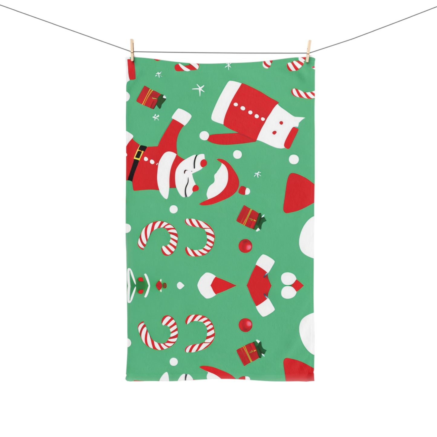 Christmas Hand Towel – Soft Cotton Back with Festive Polyester Front