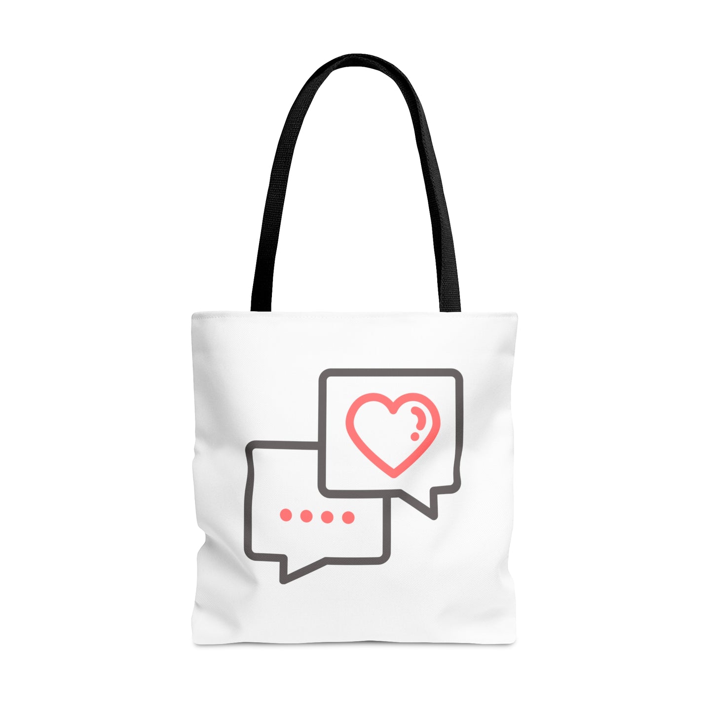 Messege from Heart Printed Tote Bag, Valentine's Tote Bag