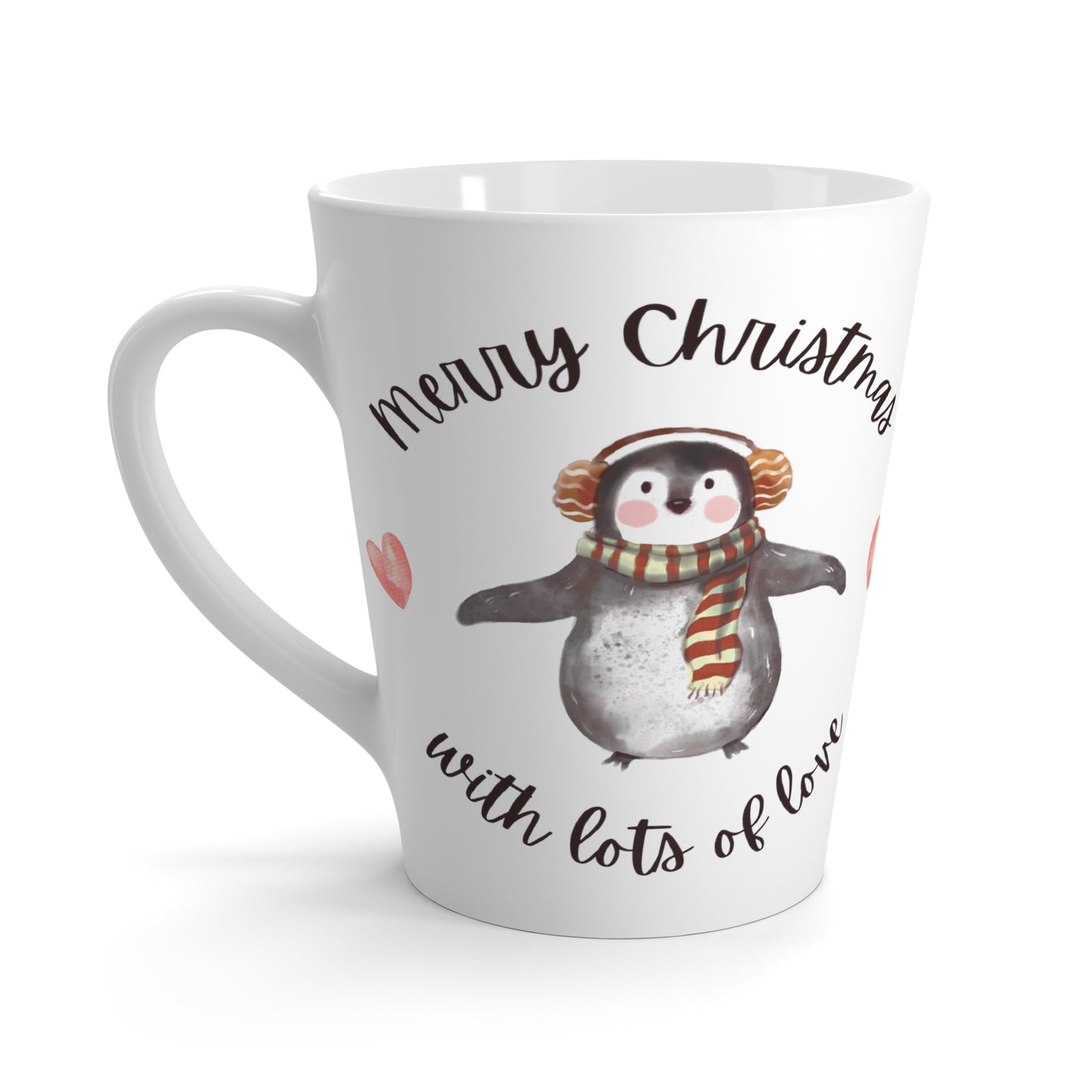 Merry Christmas with Lots of Love Printed Latte Mug, 12oz