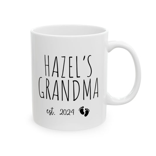 Grandma Mug with Grandkid Name – Personalized Coffee Mug, Christmas Gift