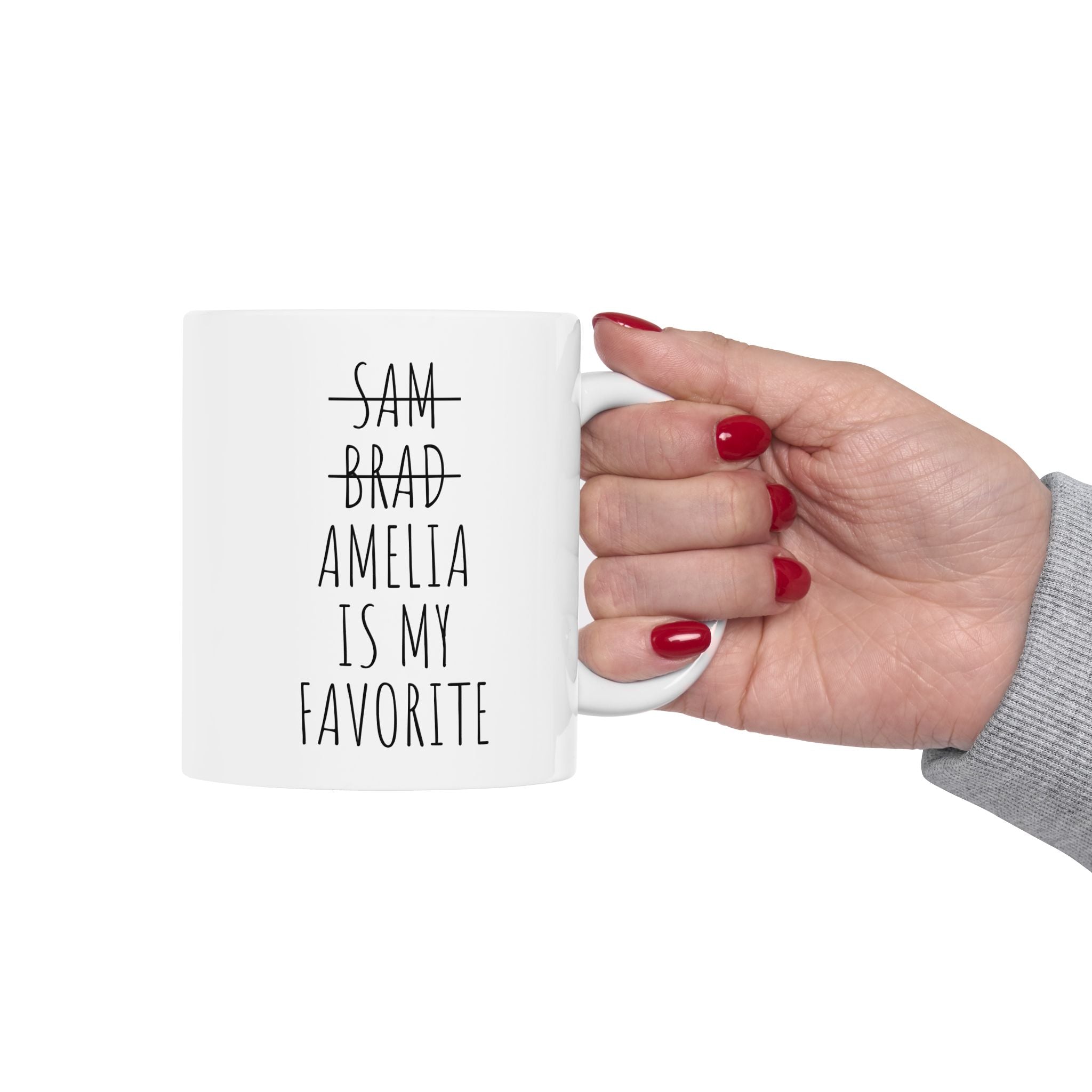 Funny Favorite Child Mug – Personalized Mom Coffee Mug, Christmas & Mother’s Day Gift