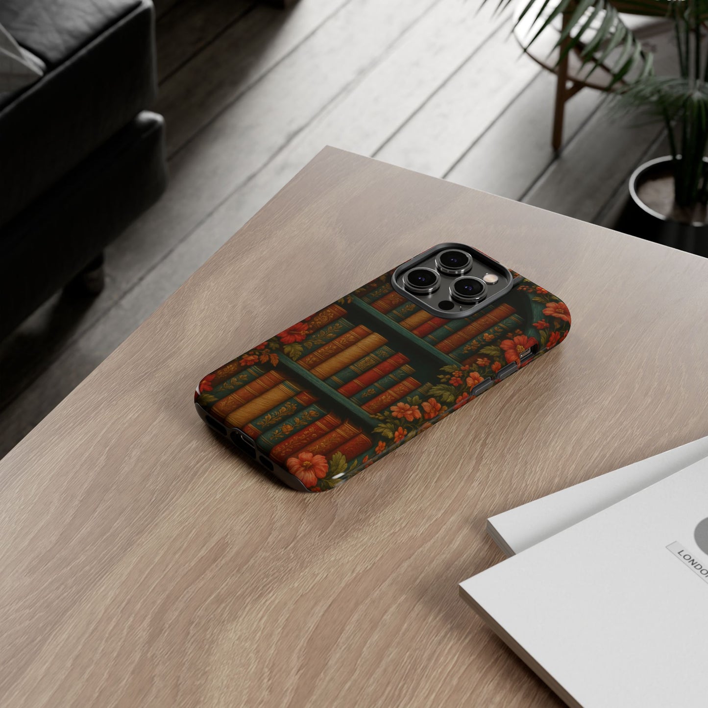 Phone Case - Bookshelf Vintage Book Lover's iPhone & Samsung Cover