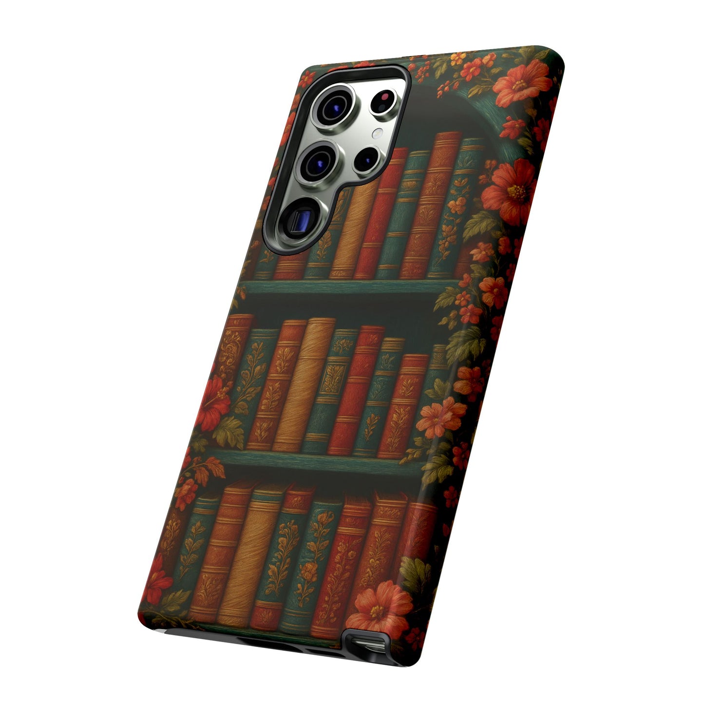 Phone Case - Bookshelf Vintage Book Lover's iPhone & Samsung Cover