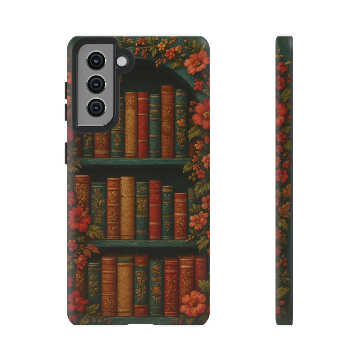 Phone Case - Bookshelf Vintage Book Lover's iPhone & Samsung Cover