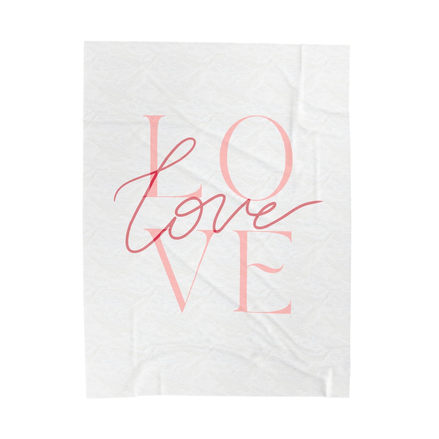 Love Printed Velveteen Plush Blanket for Valentine