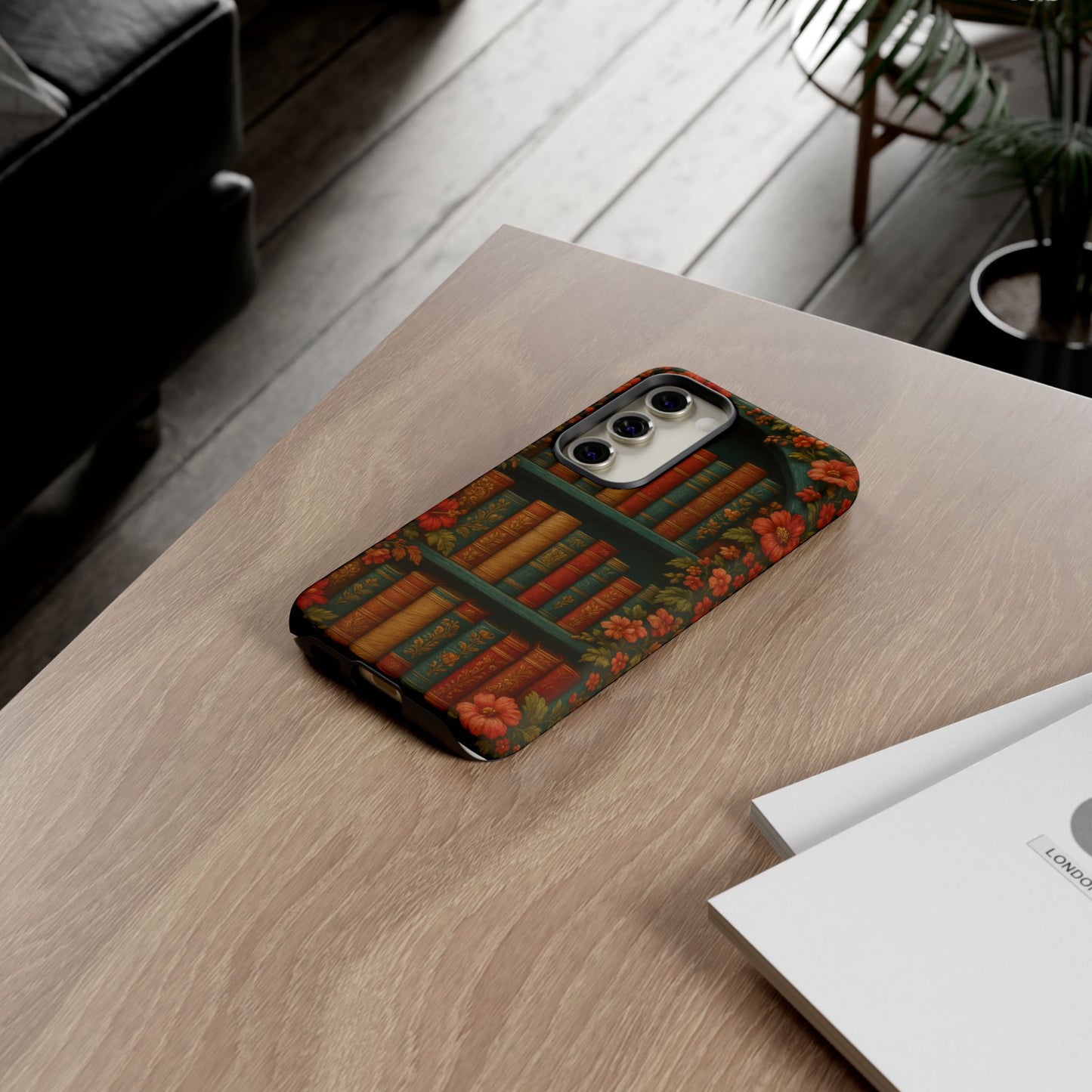 Phone Case - Bookshelf Vintage Book Lover's iPhone & Samsung Cover