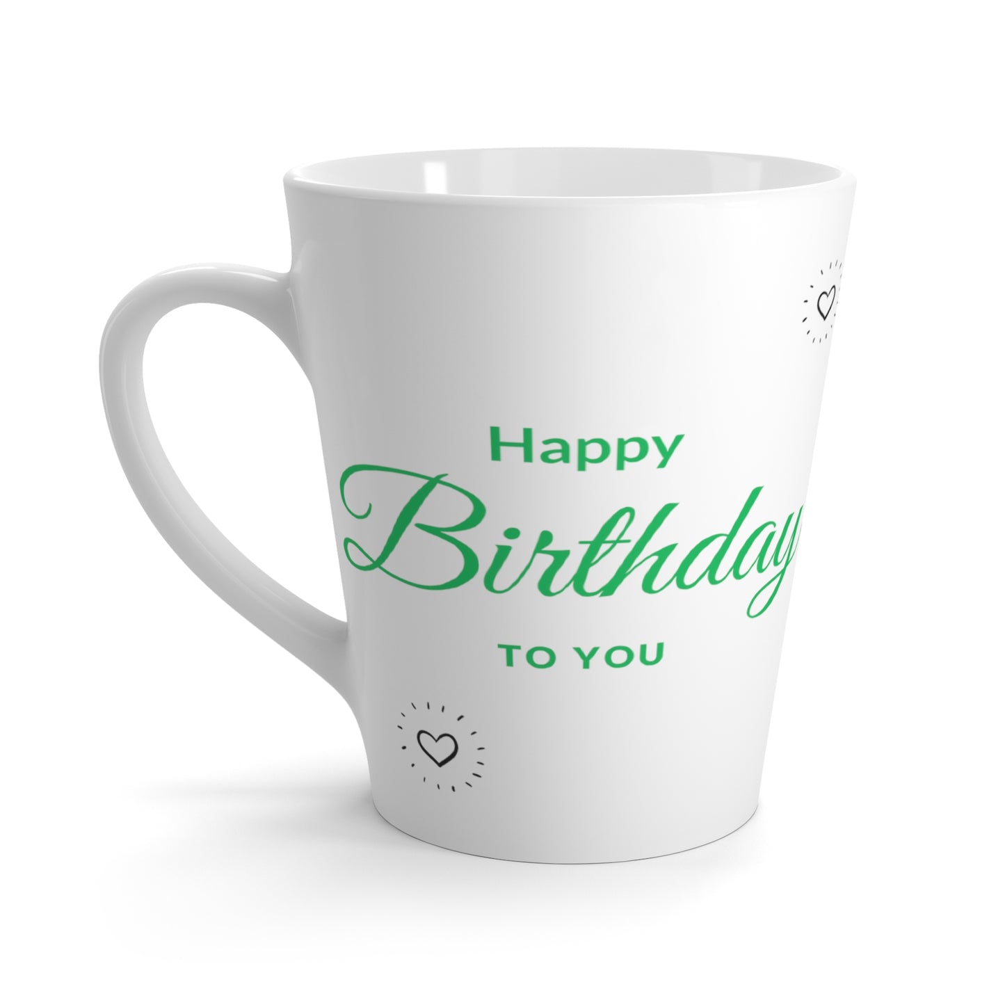 Happy Birthday Latte Mug, 12oz, Birthday Gift