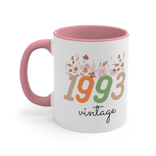 31st Birthday Vintage Custom Birthday Coffee Mug, 11oz, 1993 Birthdate Mug