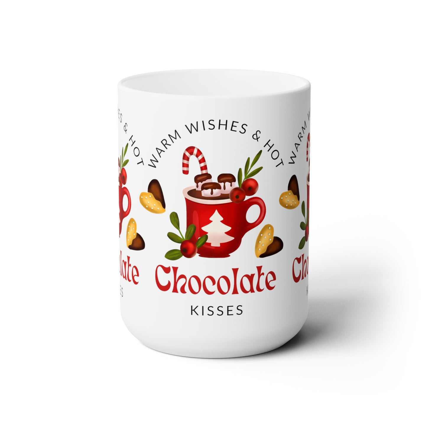 Warm Wishes Christmas Ceramic Mug, 15oz