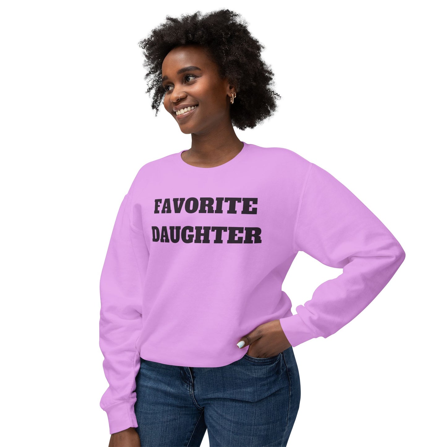 Favorite Daughter Text Graphic Crewneck Sweatshirt for Women