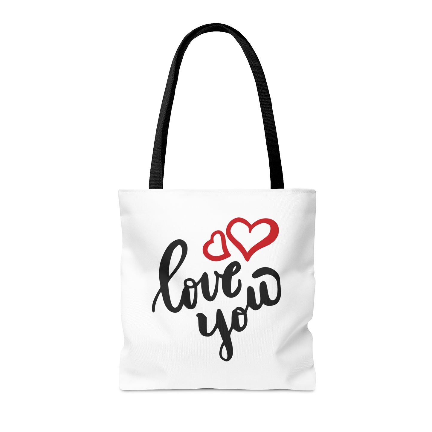 Love You with Hands Printed Tote Bag, Reusable Tote Bag for Valentine's Day