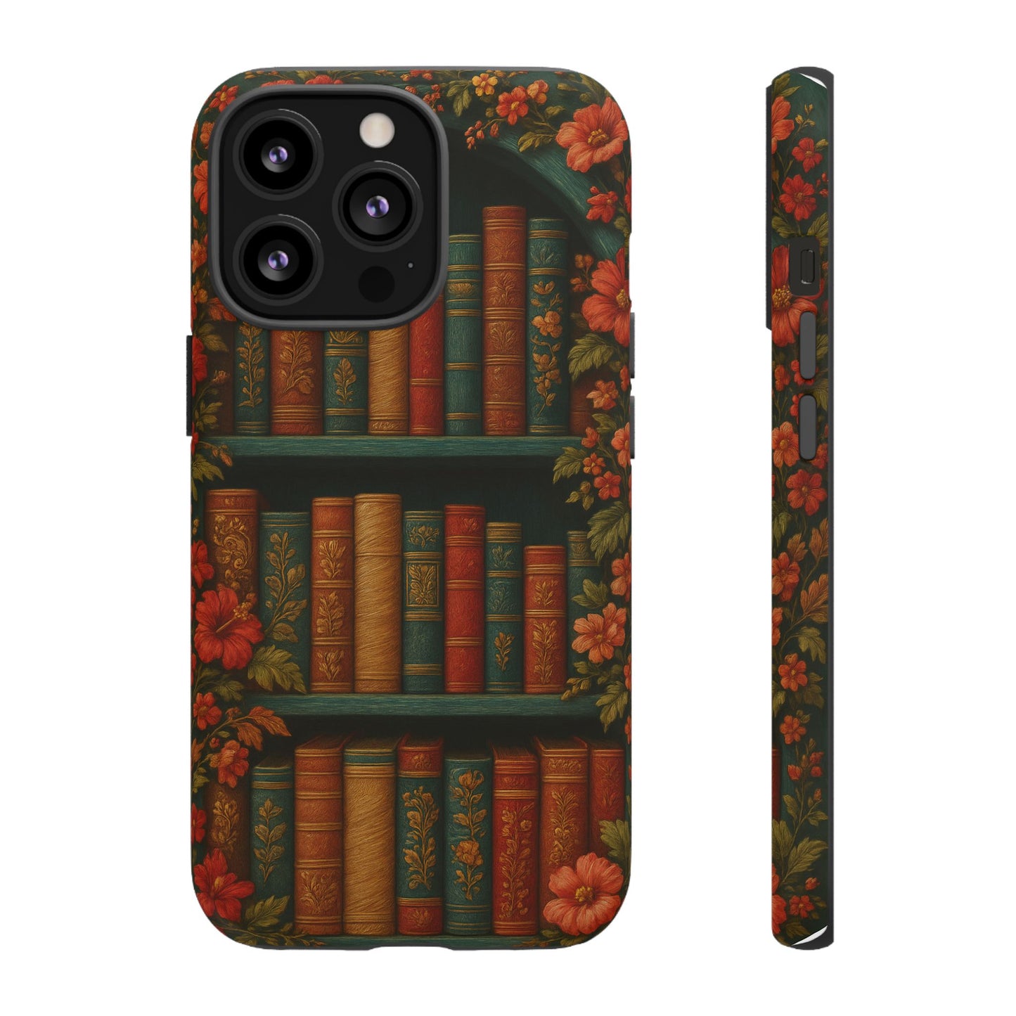 Phone Case - Bookshelf Vintage Book Lover's iPhone & Samsung Cover
