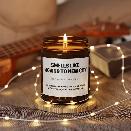 Smells Like Moving to New City Soy Candle, Housewarming Gift