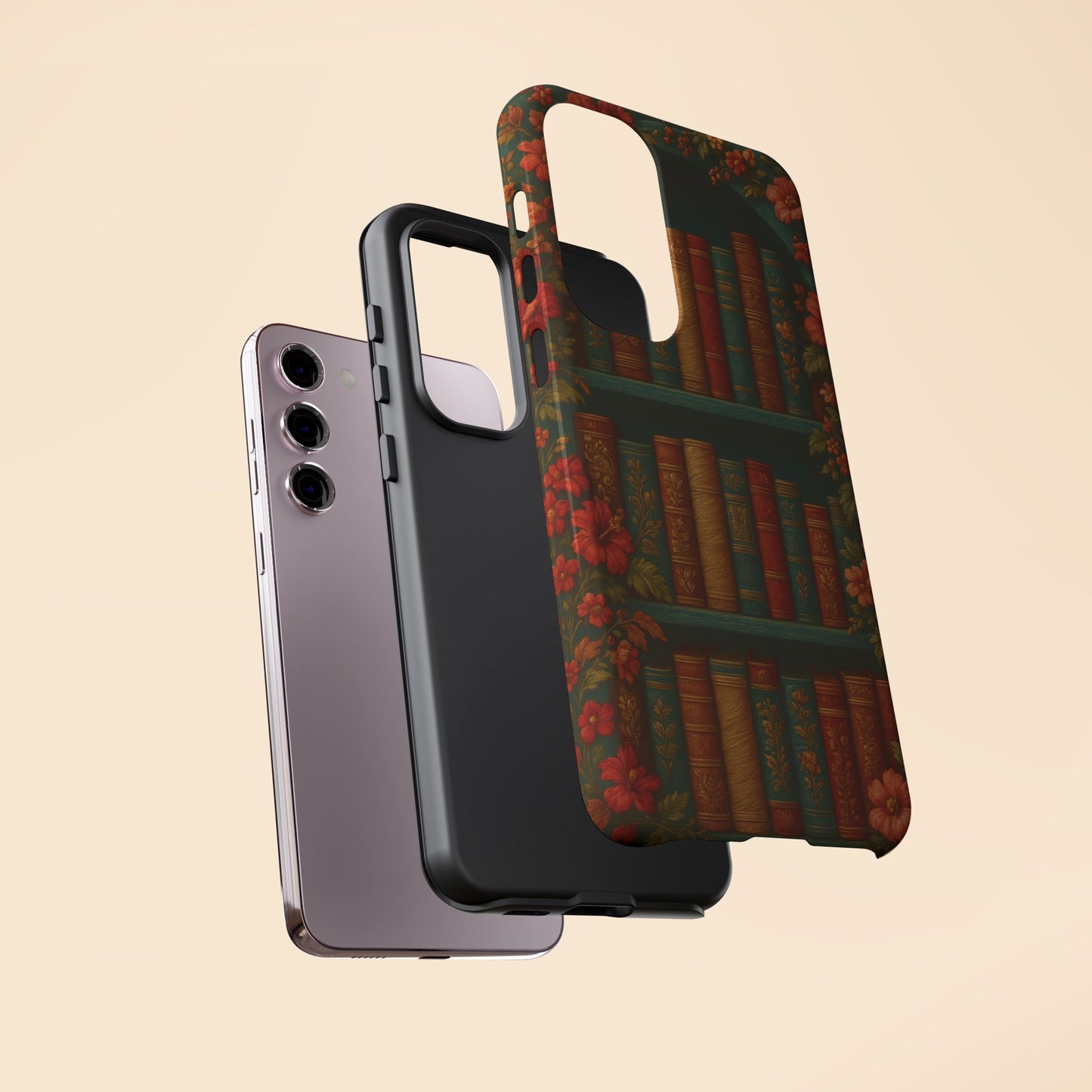 Phone Case - Bookshelf Vintage Book Lover's iPhone & Samsung Cover