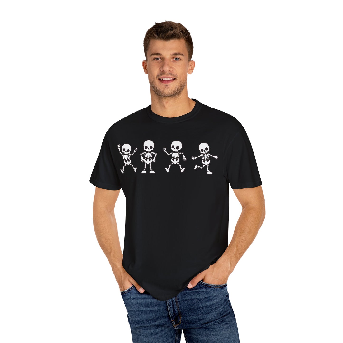 Dancing Skeletons Halloween T-Shirt – Fun Spooky Graphic Tee for Adults & Teens