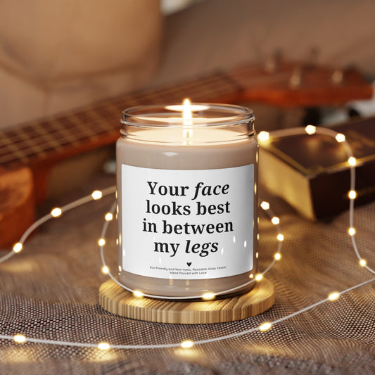 Your Face Looks Good Scented Soy Candle for Birthday Gift, 9oz