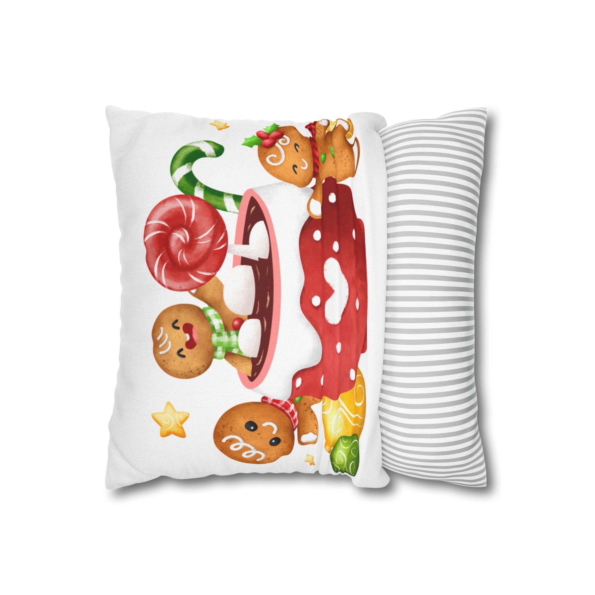Christmas Penguin & Hot Chocolate Pillow Cover – Festive Double-Sided Holiday Decor