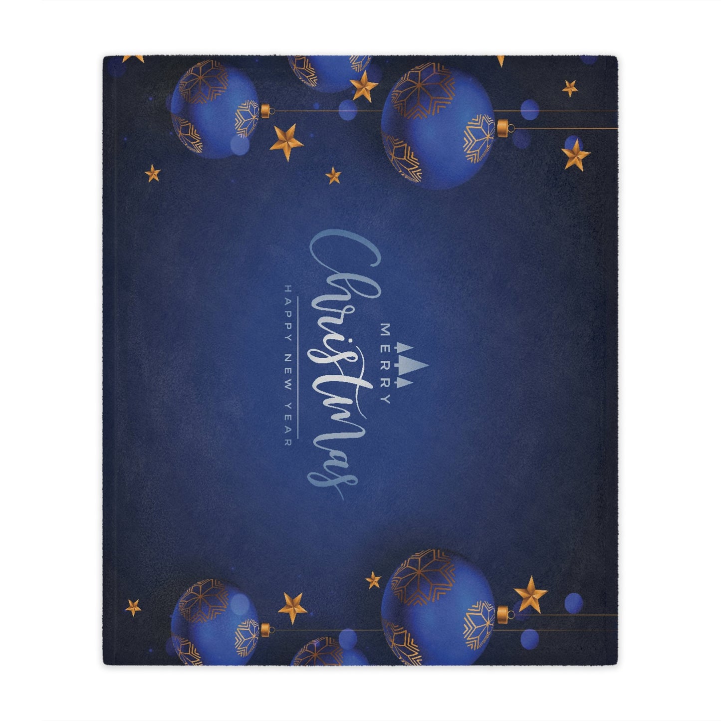 Dark Blue Christmas Minky Blanket