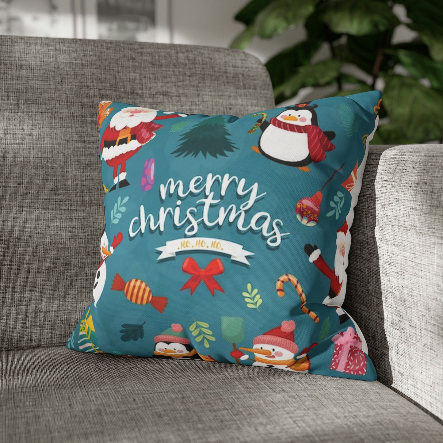 Christmas Spun Polyester Pillowcase