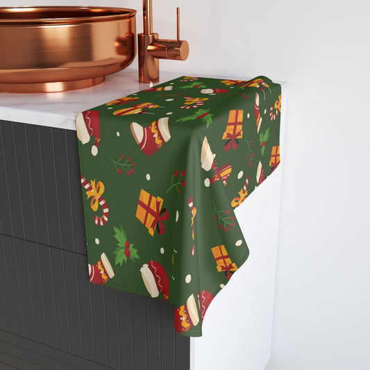 Christmas Hand Towel, Green