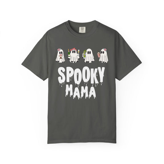 Halloween Spooky Mama Garment-Dyed T-shirt