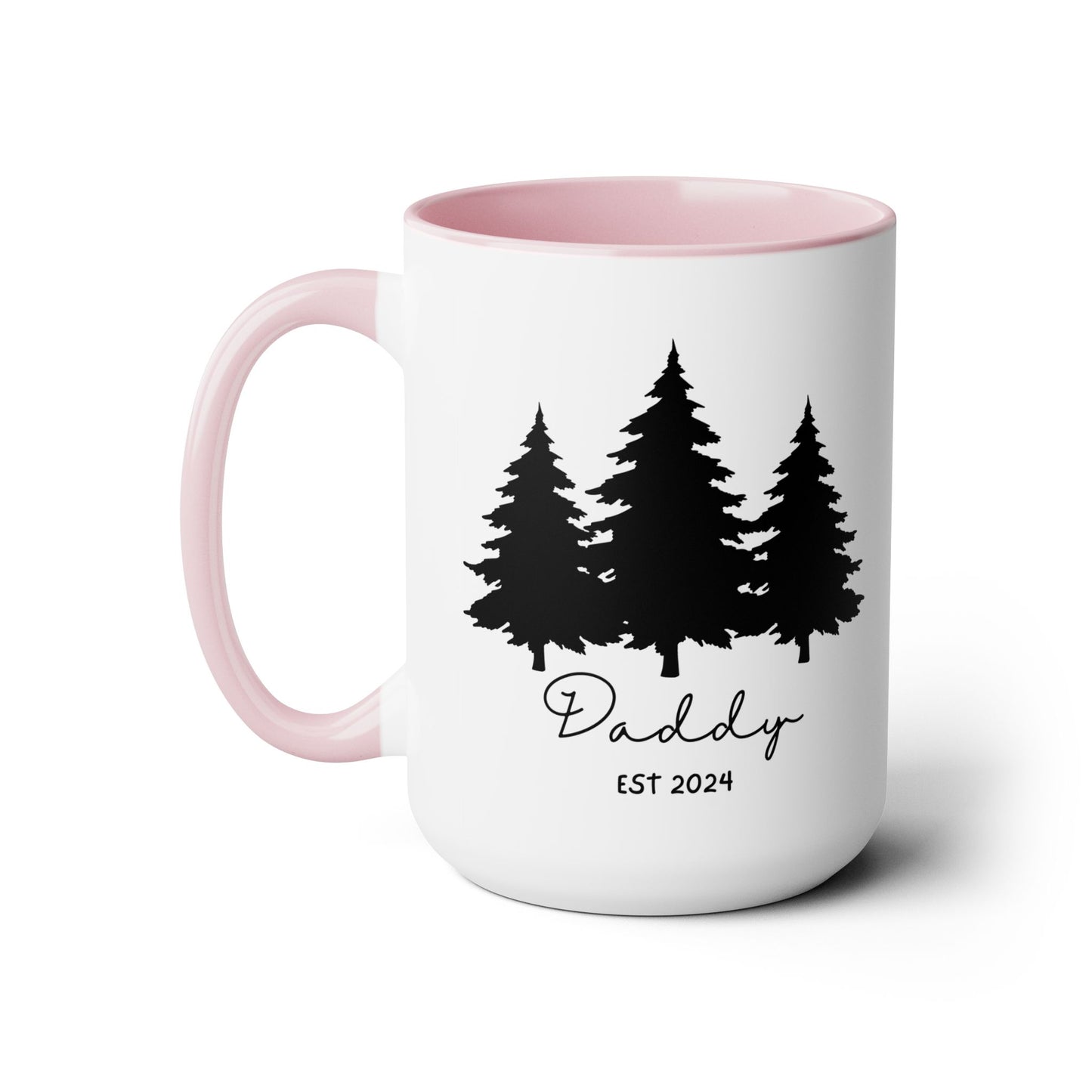 Daddy EST. 2024 Ceramic Coffee Mug – Personalized First-Time Dad Gift, 15oz