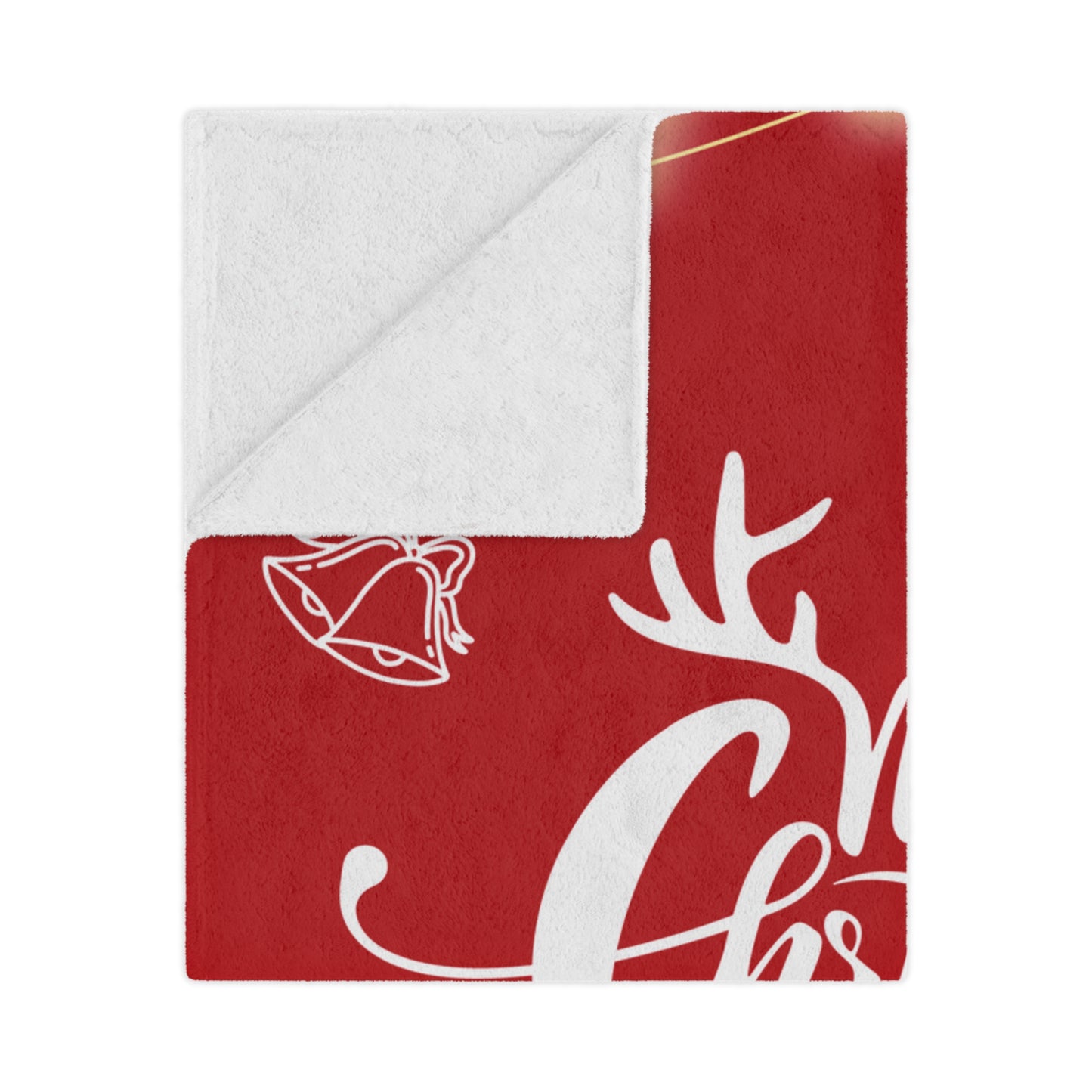 Merry Christmas in Red Printed Minky Blanket