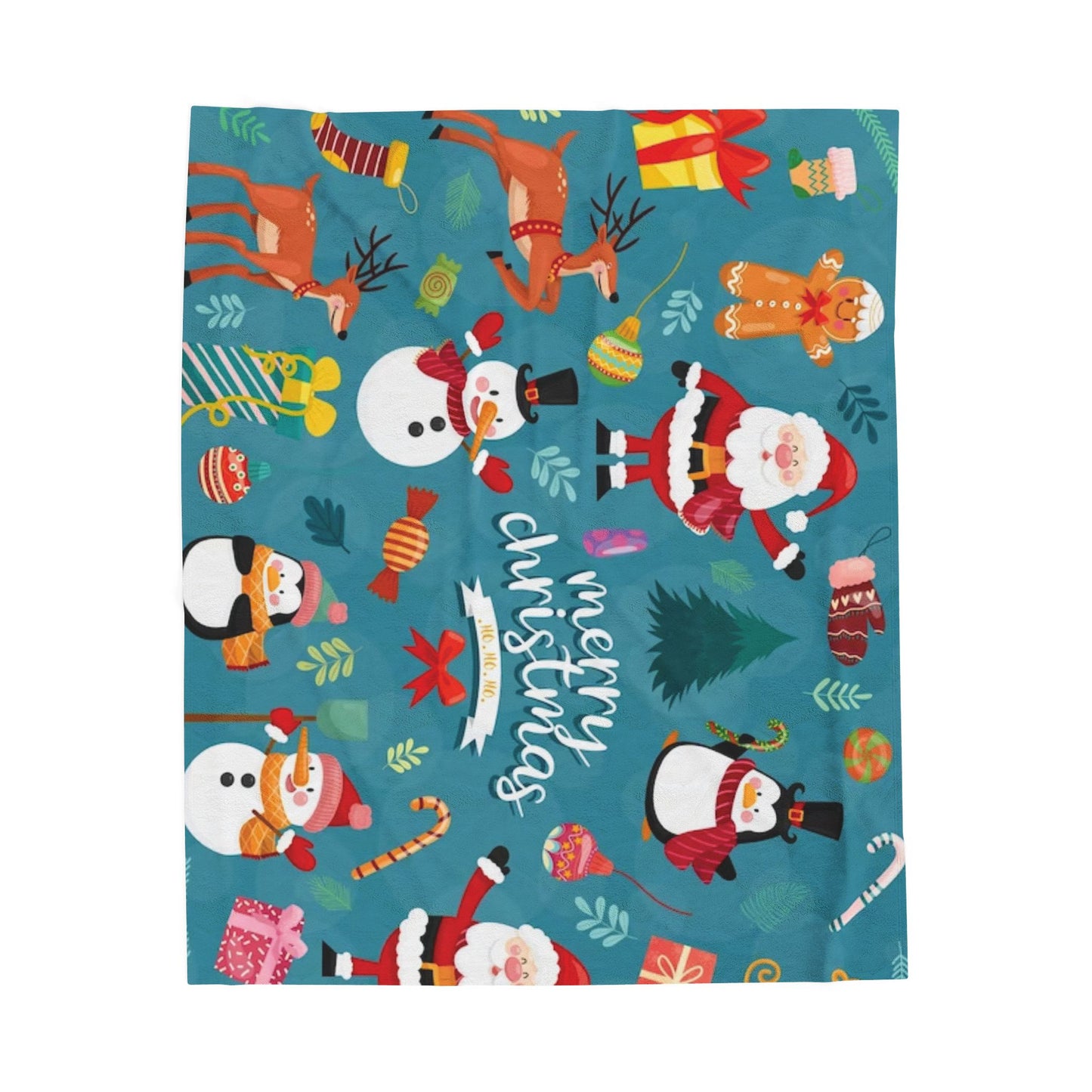 Christmas Velveteen Plush Throw Blanket – Soft & Cozy Winter Home Décor