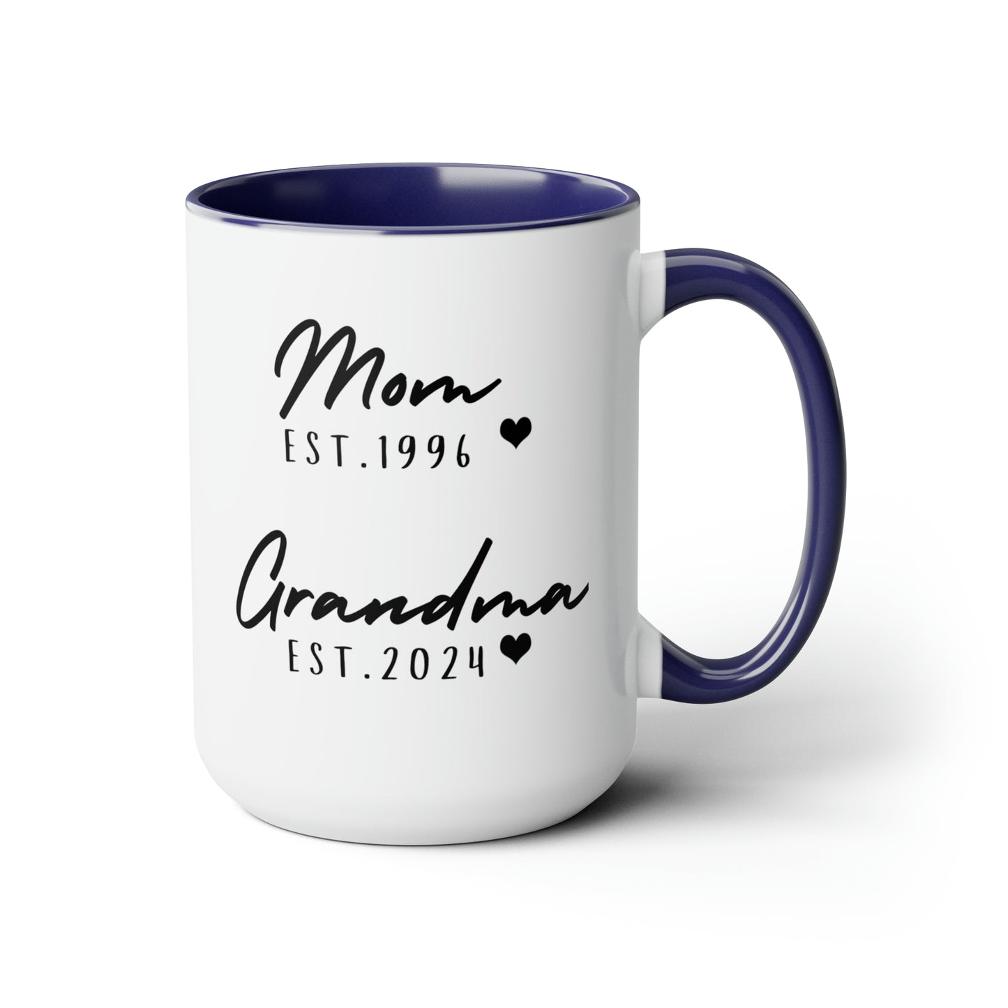 Mom & Grandmaa Custom Year Birthday Mug, Mother's Day Gift