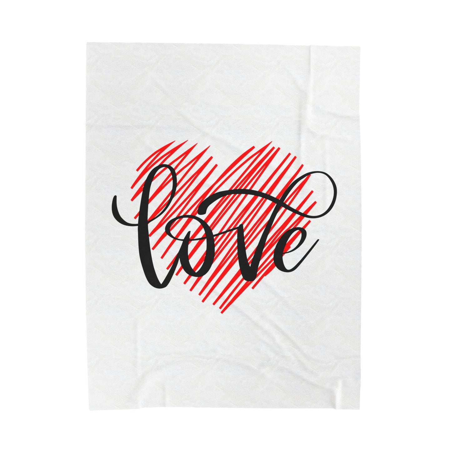 Love Inside Heart Printed Velveteen Plush Blanket for Valentine