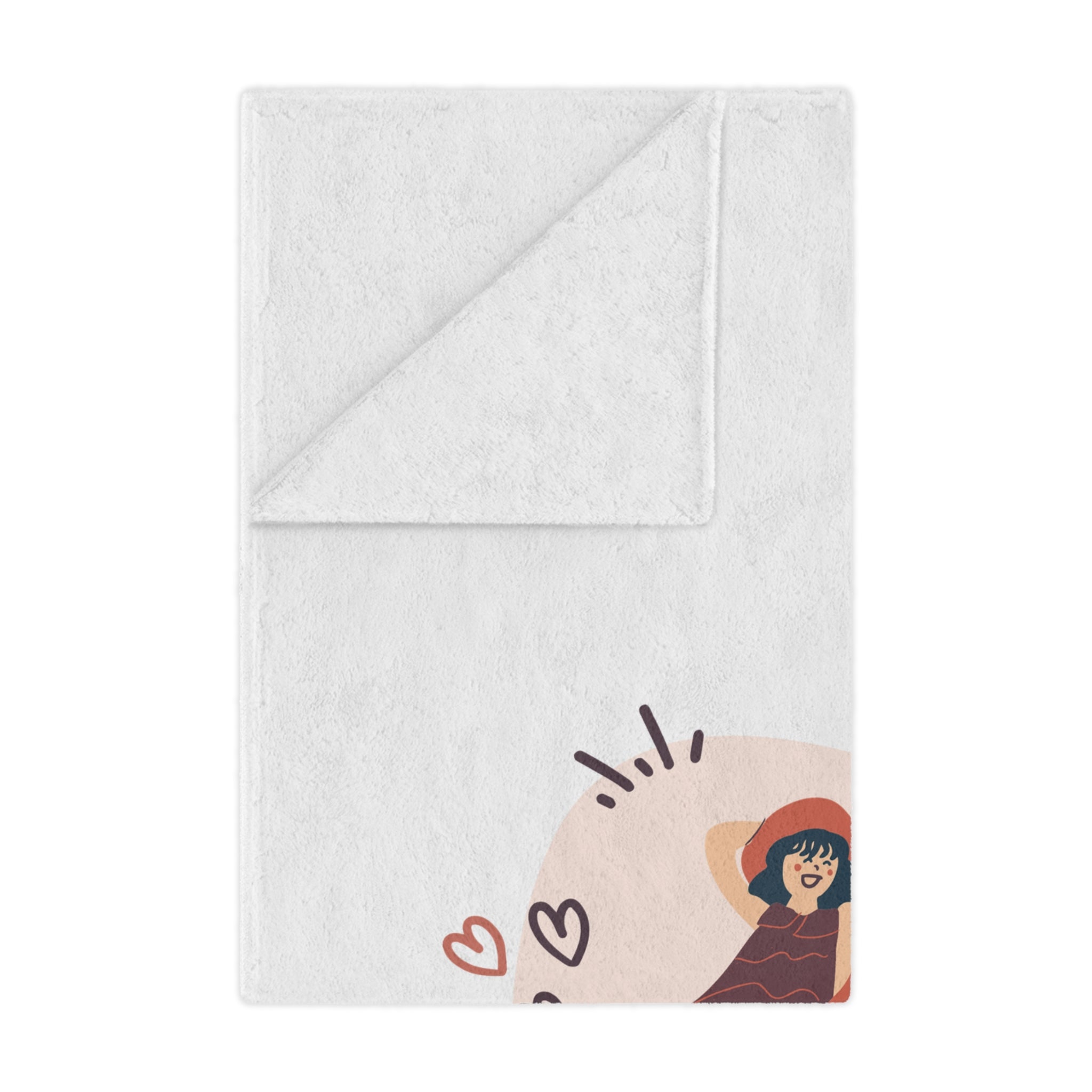 Couple on Cycle Printed Velveteen Minky Blanket for Valentine