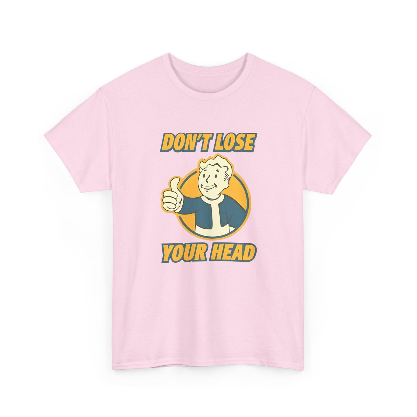Fallout Vault Boy T-Shirt – “Don’t Lose Your Head” Graphic Tee, Gamer Shirt