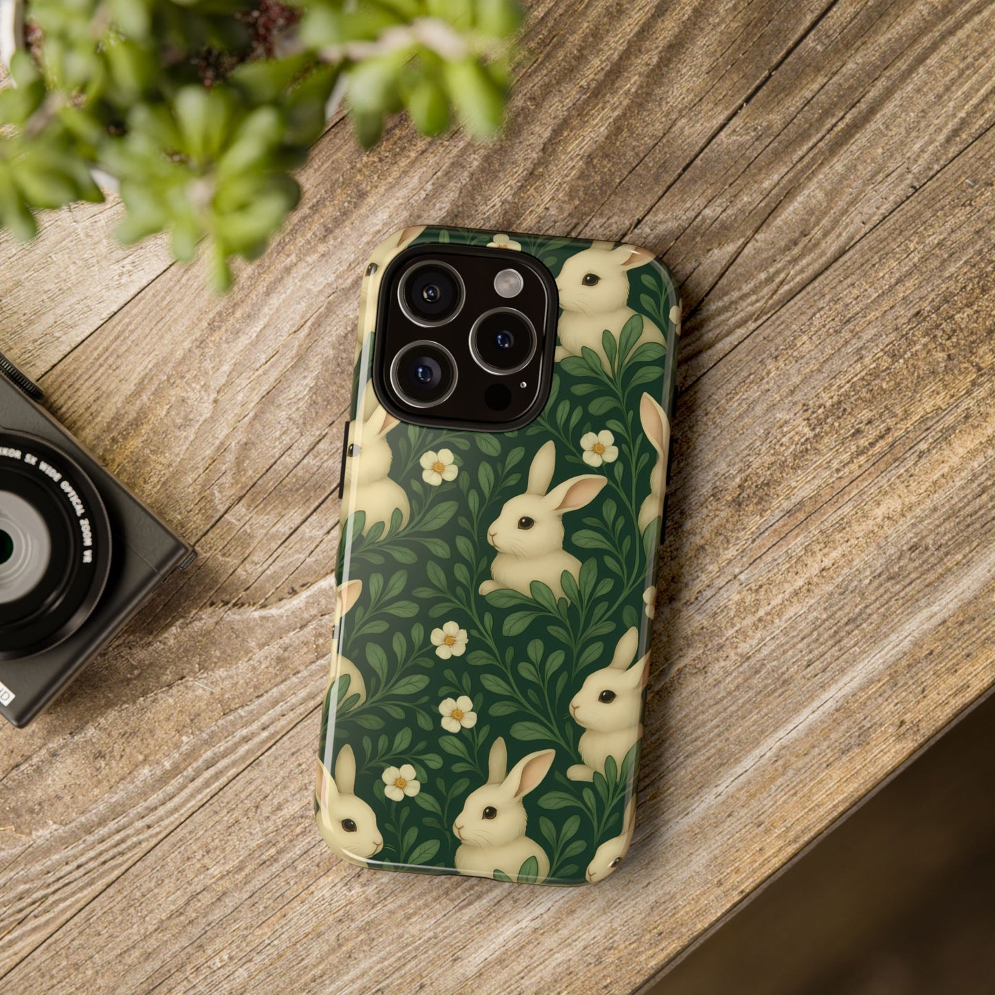 Protective iPhone Case with Cute Bunny Design – Tough Phone Cover for Rabbit Lovers | Ideal Gift for Daughter, Wife, Girlfriend, or Mom