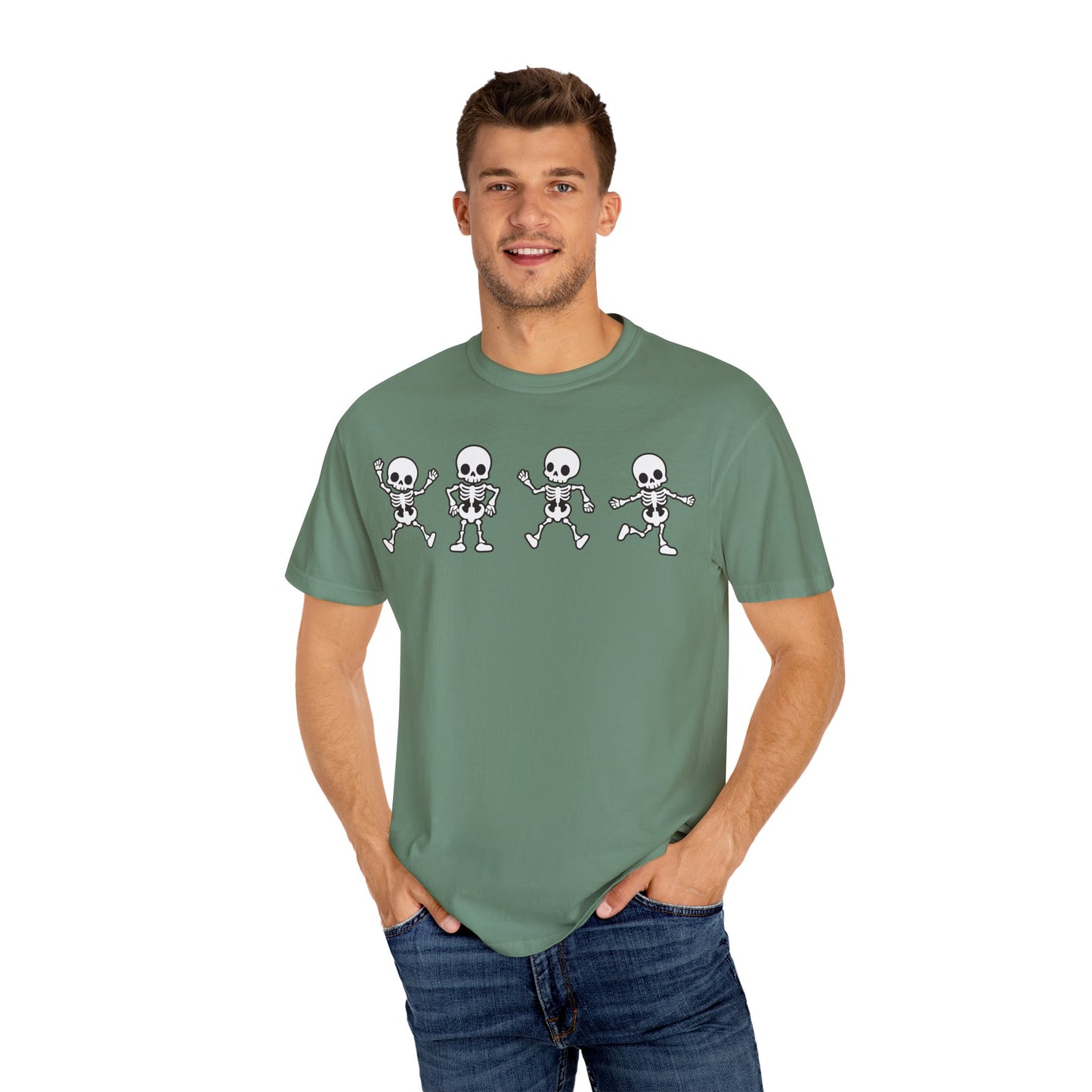 Dancing Skeletons Halloween T-Shirt – Fun Spooky Graphic Tee for Adults & Teens