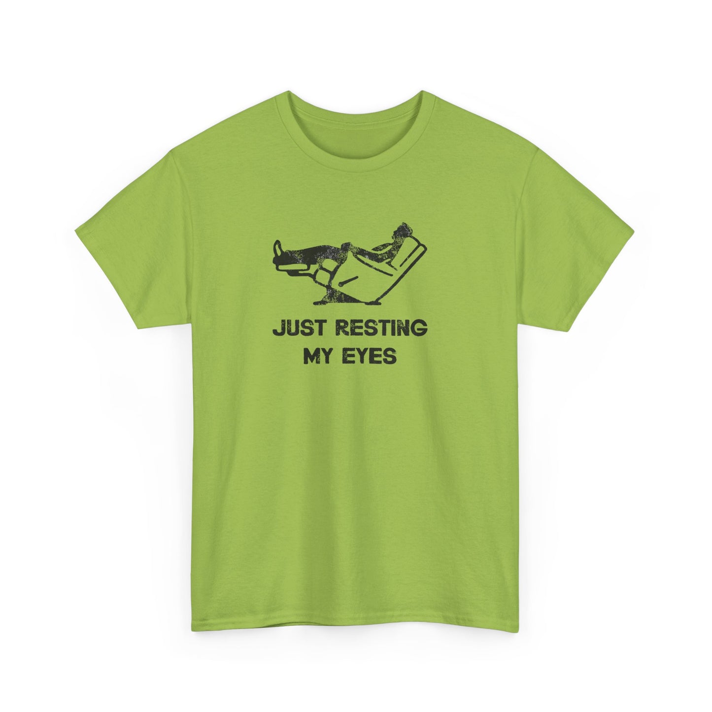JUST RESTING MY EYES – Funny Dad Nap T-Shirt, Lazy Day Recliner Tee, Perfect Gift for Nappers